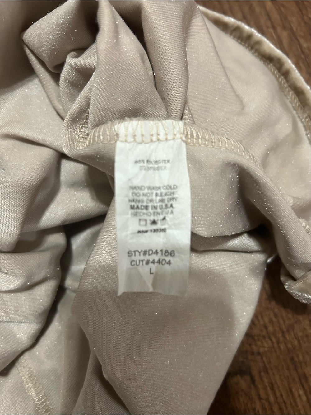 Crushed Velvet Slip Dress in Champagne by Peppermint USA - Picture 5 of 5